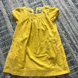 Mini Boden Toddler Girls Yellow Corduroy Dress- 1 1/2-2 years old